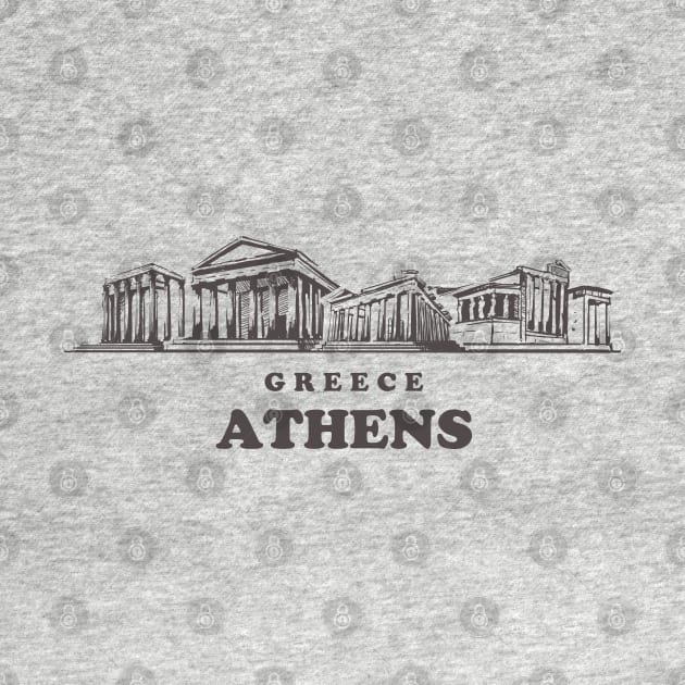 Greece Athens sketch by Mako Design 